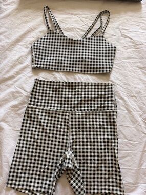 Target Black and White Gingham Athletic Set